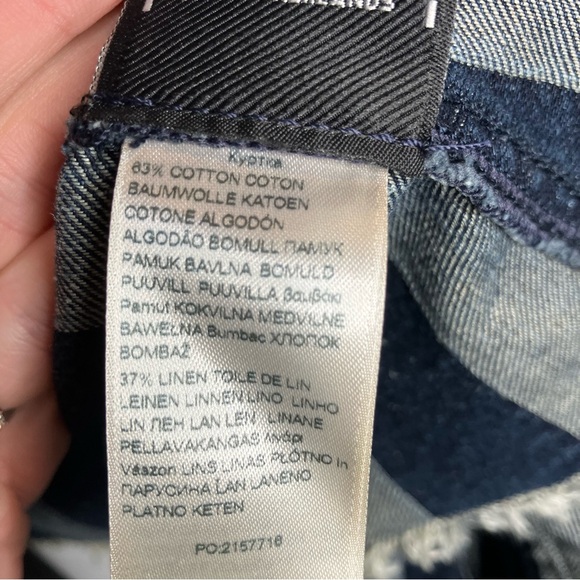 7 For All Mankind x Marques Almeida Cropped Fitted Denim Jacket NWT - Picture 15 of 16